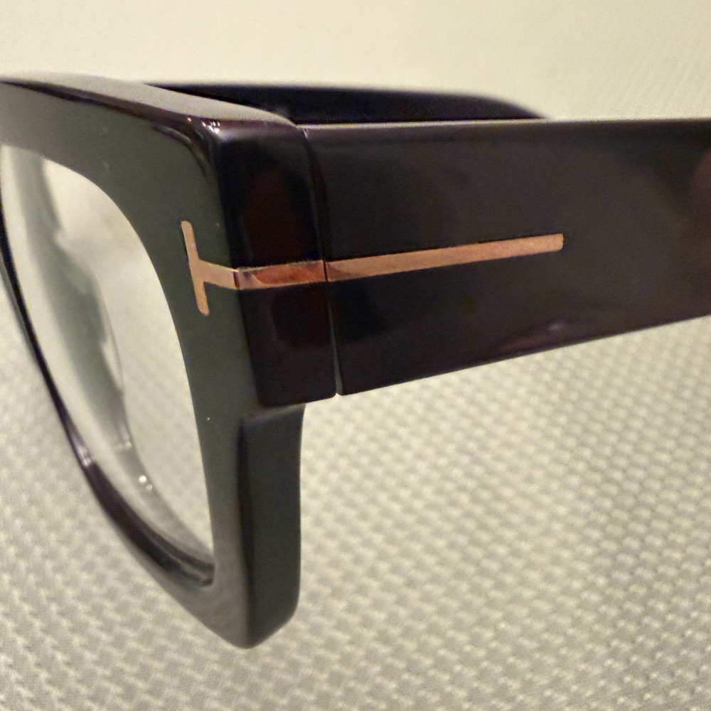 Tom Ford Black Glasses with Gold Accents - Picture 3 of 8